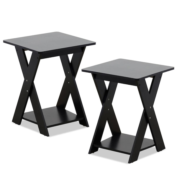 Highkey Modern Simplistic Criss-Crossed End Table, Espresso - Set of 2, 2PK LR377439 - main